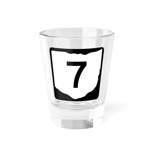OH-7 (Ohio) (Road Sign) Shot Glass 1.5oz 1.5oz - Go Mug Yourself