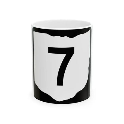 OH-7 (Ohio) (Road Sign) White Coffee Mug 11oz - Go Mug Yourself