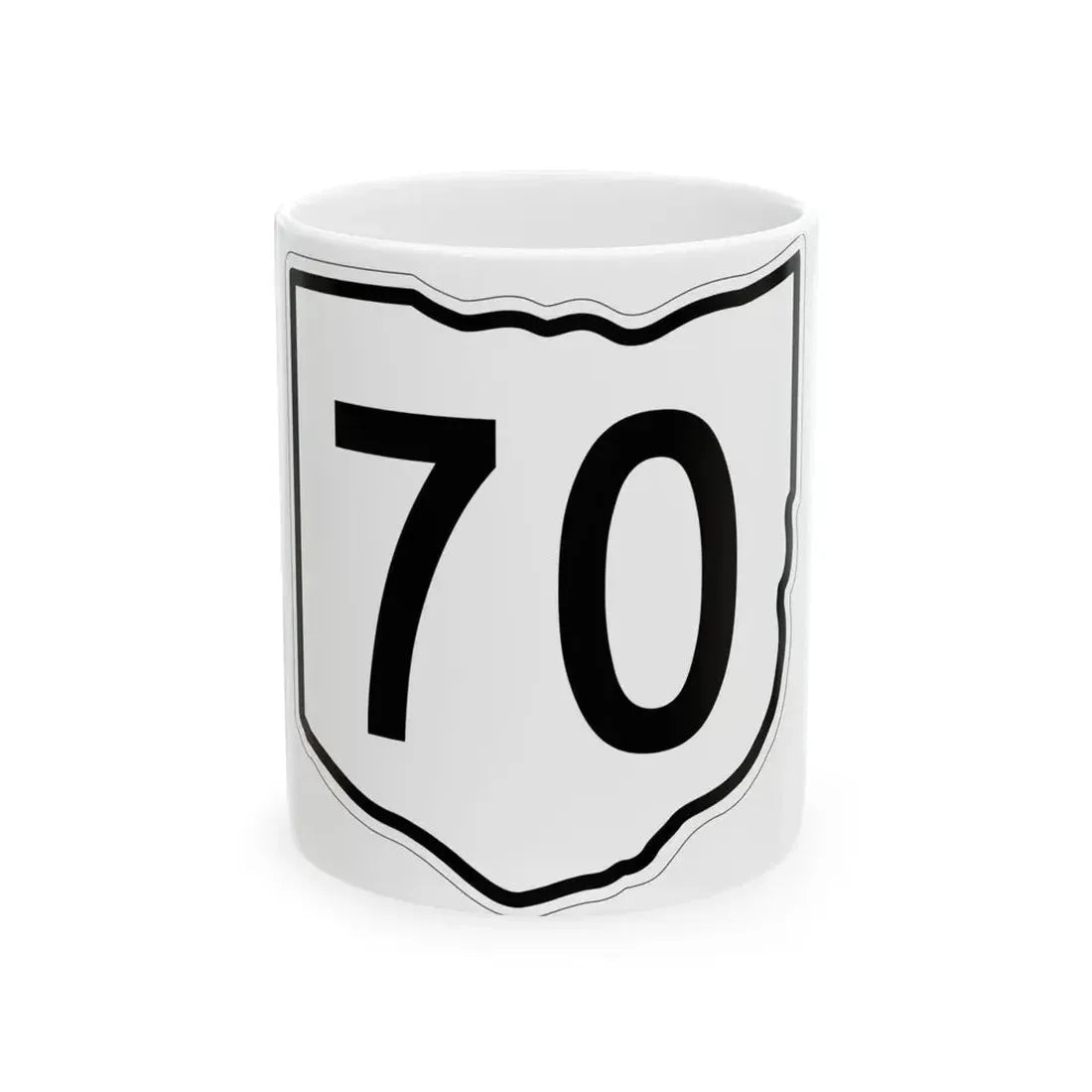 OH-70 1960 (Ohio) (Road Sign) White Coffee Mug 11oz - Go Mug Yourself