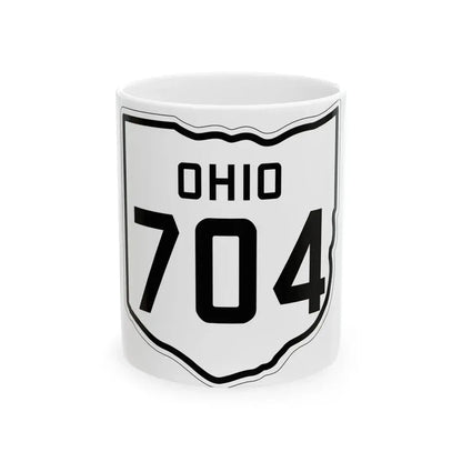 OH-704 1927 (Ohio) (Road Sign) White Coffee Mug 11oz - Go Mug Yourself