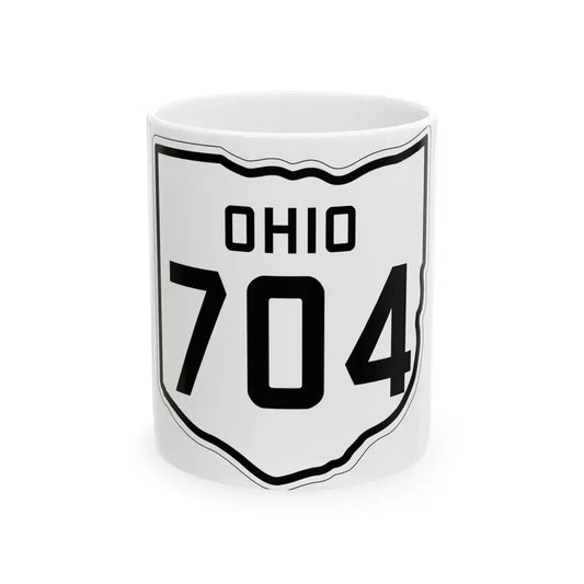 OH-704 1927 (Ohio) (Road Sign) White Coffee Mug 11oz - Go Mug Yourself