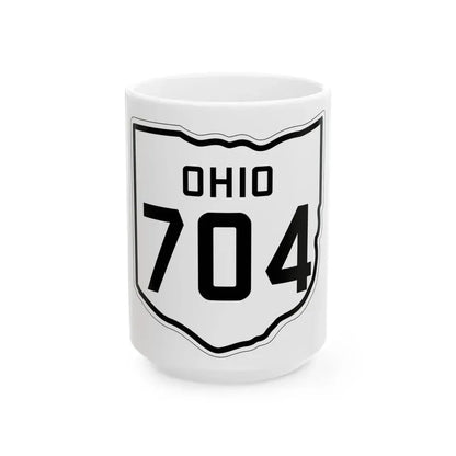 OH-704 1927 (Ohio) (Road Sign) White Coffee Mug 15oz - Go Mug Yourself