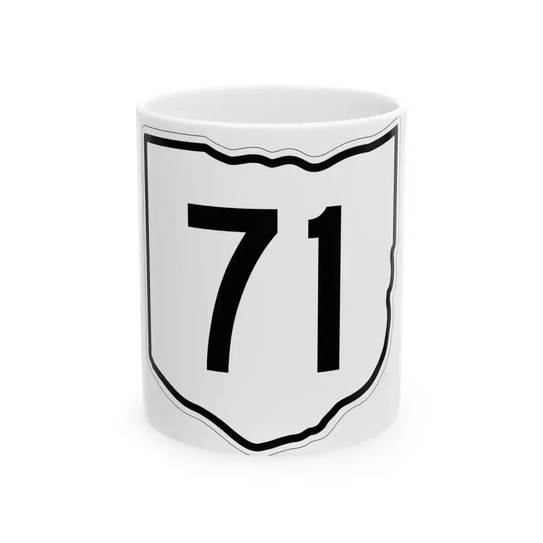 OH-71 1960 (Ohio) (Road Sign) White Coffee Mug 11oz - Go Mug Yourself
