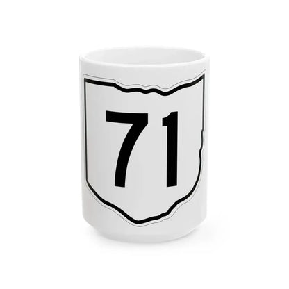 OH-71 1960 (Ohio) (Road Sign) White Coffee Mug 15oz - Go Mug Yourself