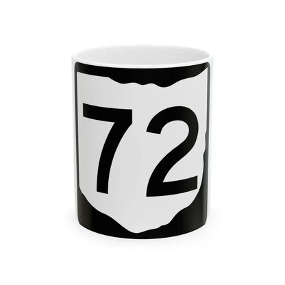 OH-72 (Ohio) (Road Sign) White Coffee Mug 11oz - Go Mug Yourself