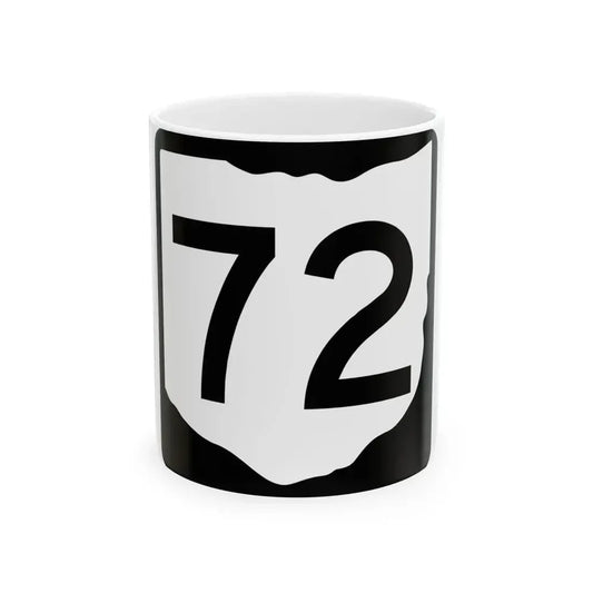 OH-72 (Ohio) (Road Sign) White Coffee Mug 11oz - Go Mug Yourself