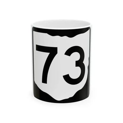 OH-73 (Ohio) (Road Sign) White Coffee Mug 11oz - Go Mug Yourself