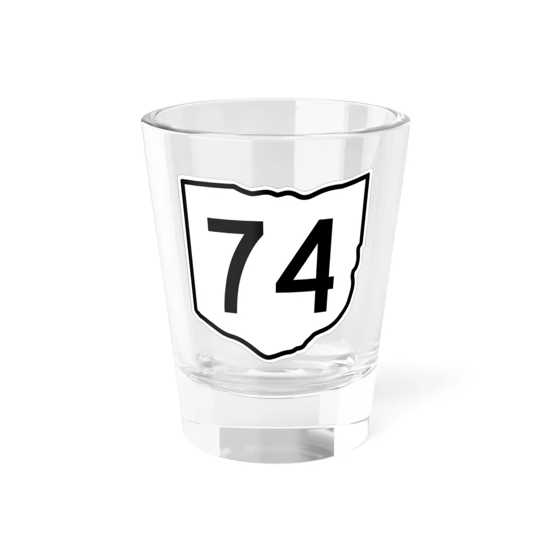 OH-74 1960 (Ohio) (Road Sign) Shot Glass 1.5oz 1.5oz - Go Mug Yourself