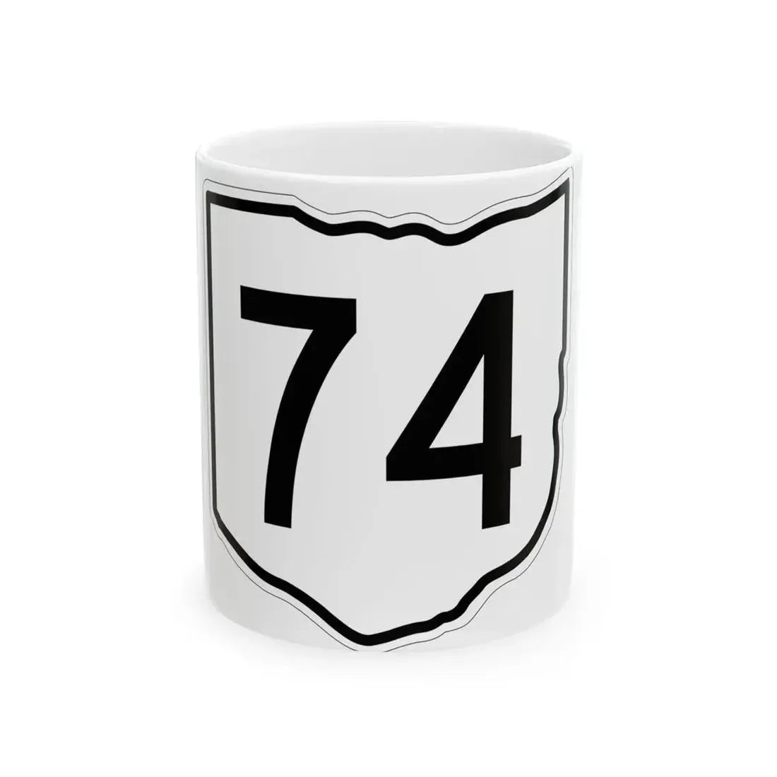 OH-74 1960 (Ohio) (Road Sign) White Coffee Mug 11oz - Go Mug Yourself