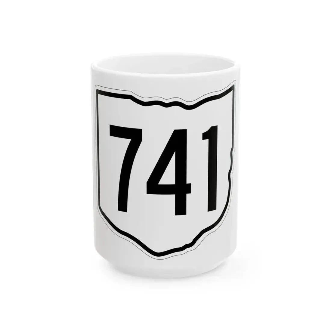 OH-741 1960 (Ohio) (Road Sign) White Coffee Mug 15oz - Go Mug Yourself