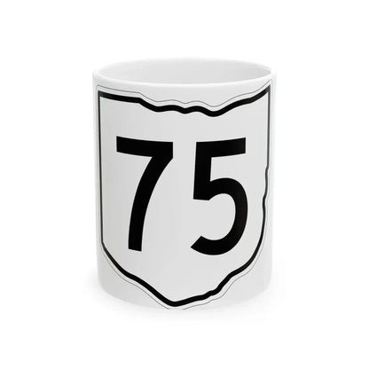 OH-75 1960 (Ohio) (Road Sign) White Coffee Mug 11oz - Go Mug Yourself