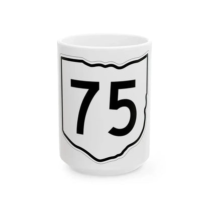 OH-75 1960 (Ohio) (Road Sign) White Coffee Mug 15oz - Go Mug Yourself