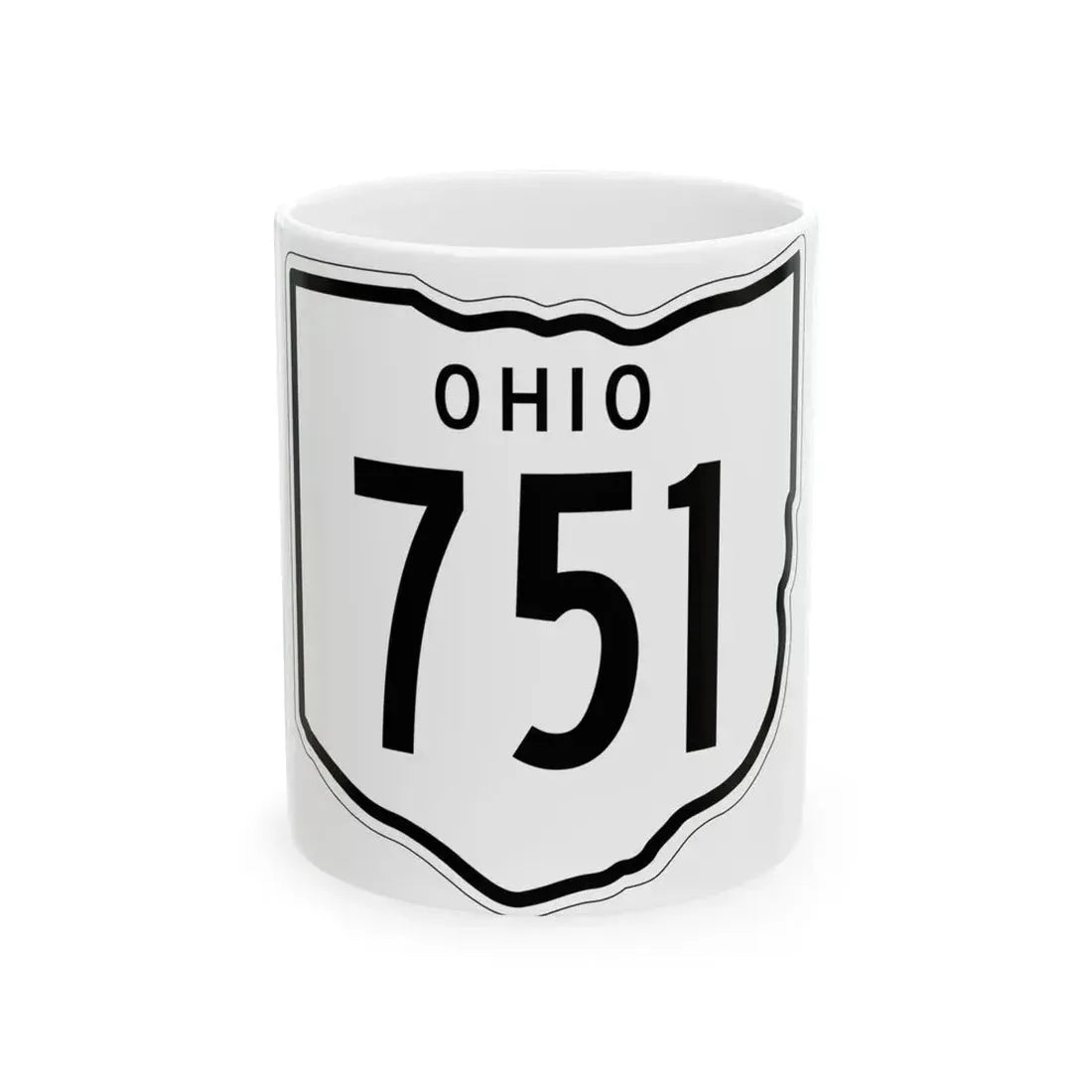 OH-751 1948 (Ohio) (Road Sign) White Coffee Mug 11oz - Go Mug Yourself