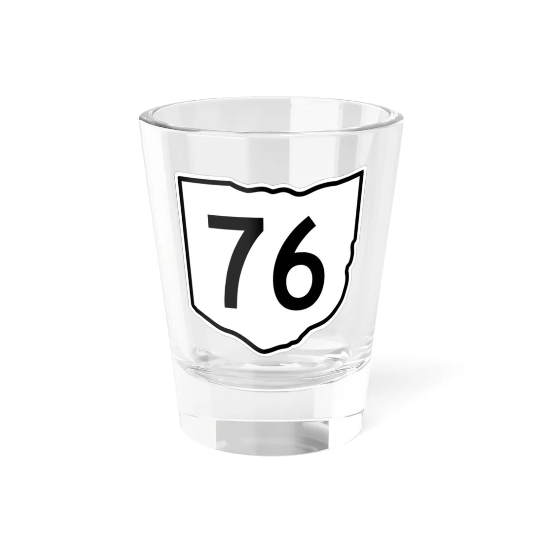 OH-76 1960 (Ohio) (Road Sign) Shot Glass 1.5oz 1.5oz - Go Mug Yourself