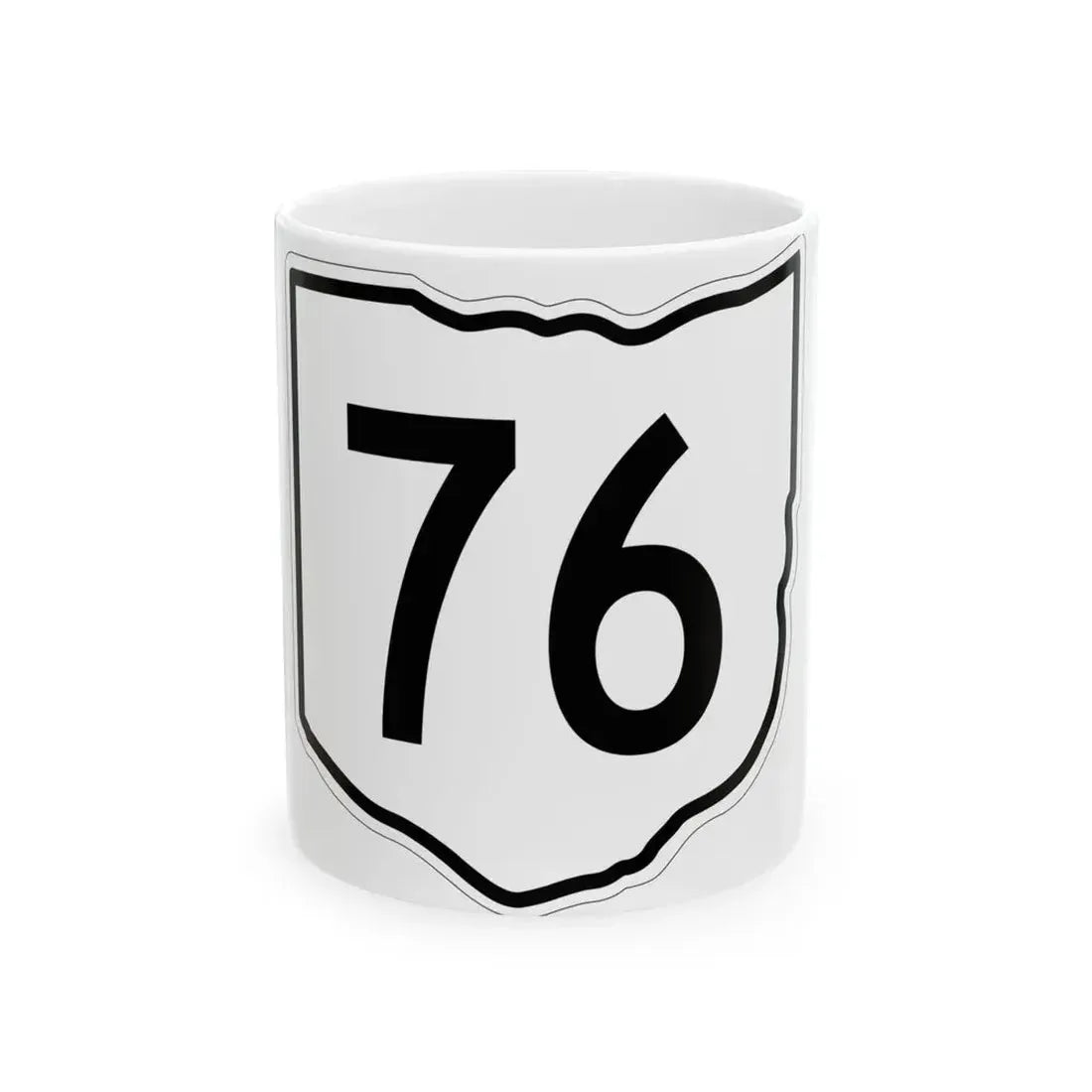 OH-76 1960 (Ohio) (Road Sign) White Coffee Mug 11oz - Go Mug Yourself