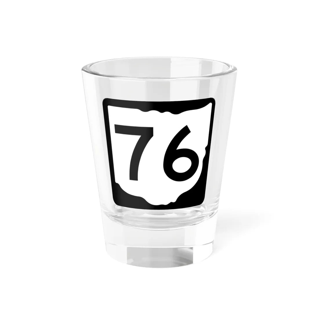 OH-76 (Ohio) (Road Sign) Shot Glass 1.5oz 1.5oz - Go Mug Yourself
