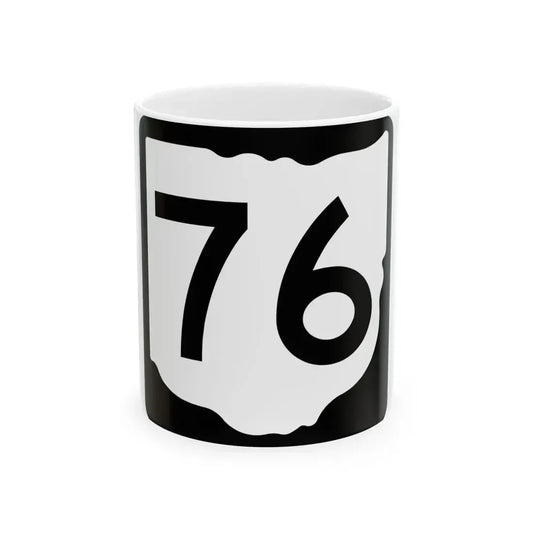 OH-76 (Ohio) (Road Sign) White Coffee Mug 11oz - Go Mug Yourself