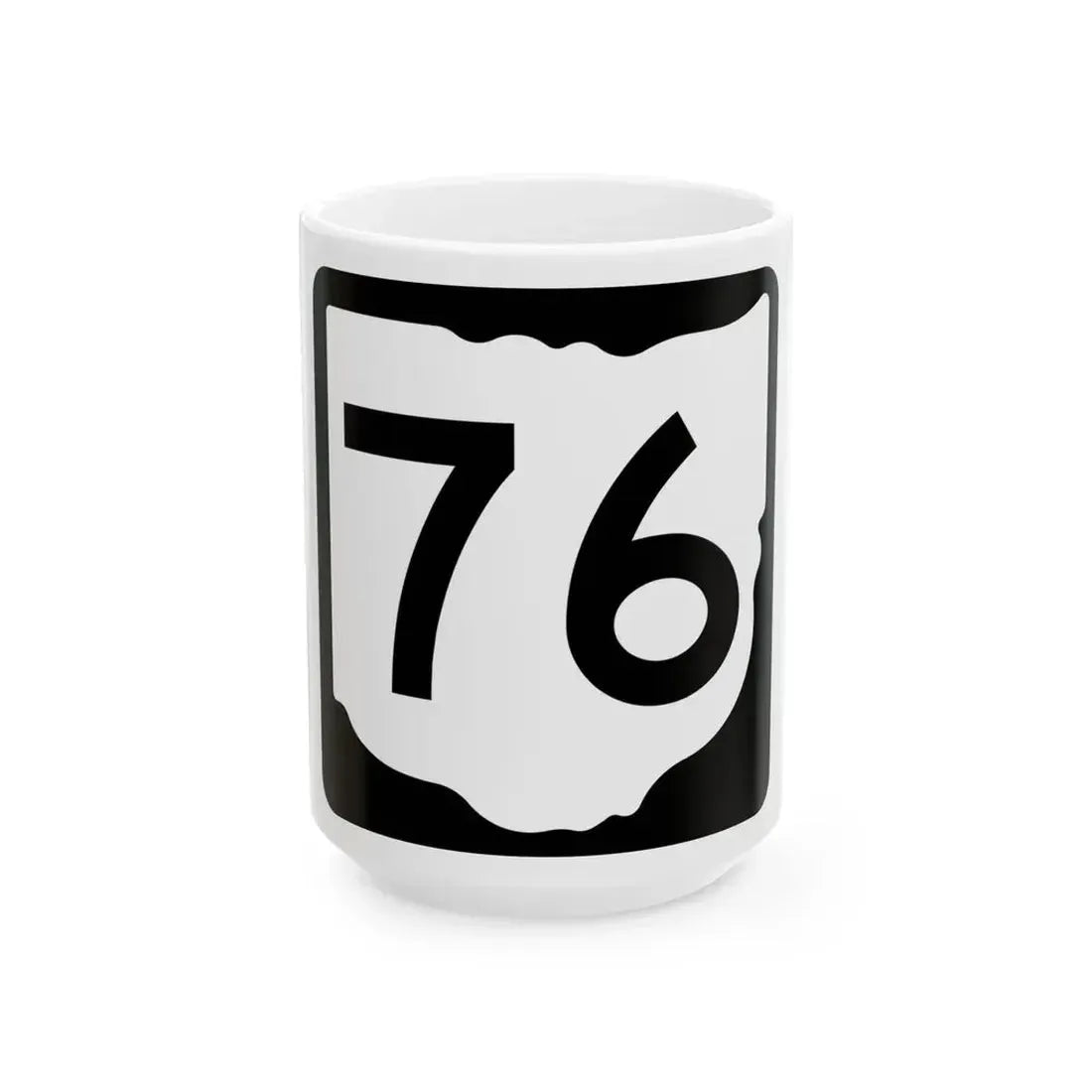 OH-76 (Ohio) (Road Sign) White Coffee Mug 15oz - Go Mug Yourself