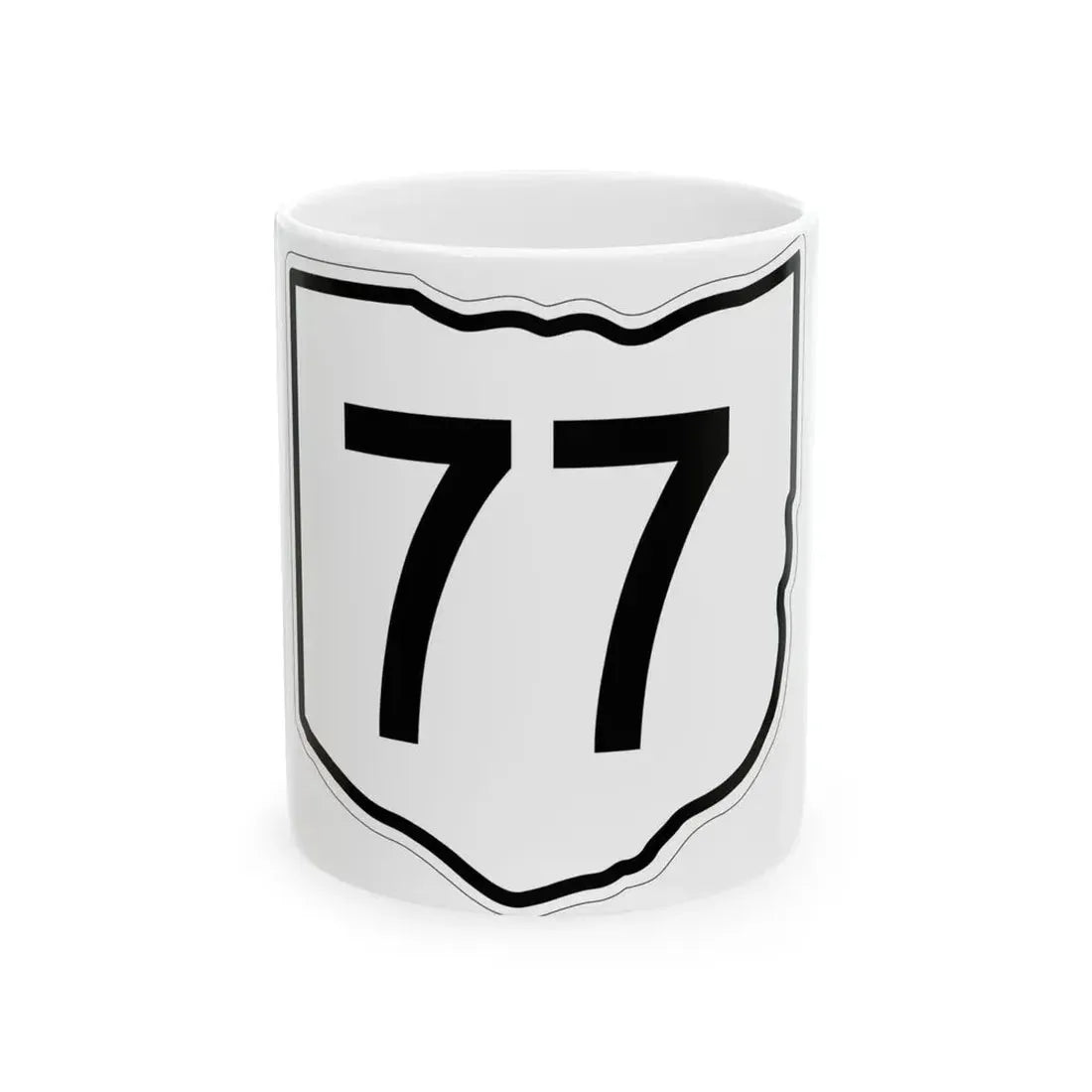 OH-77 1960 (Ohio) (Road Sign) White Coffee Mug 11oz - Go Mug Yourself
