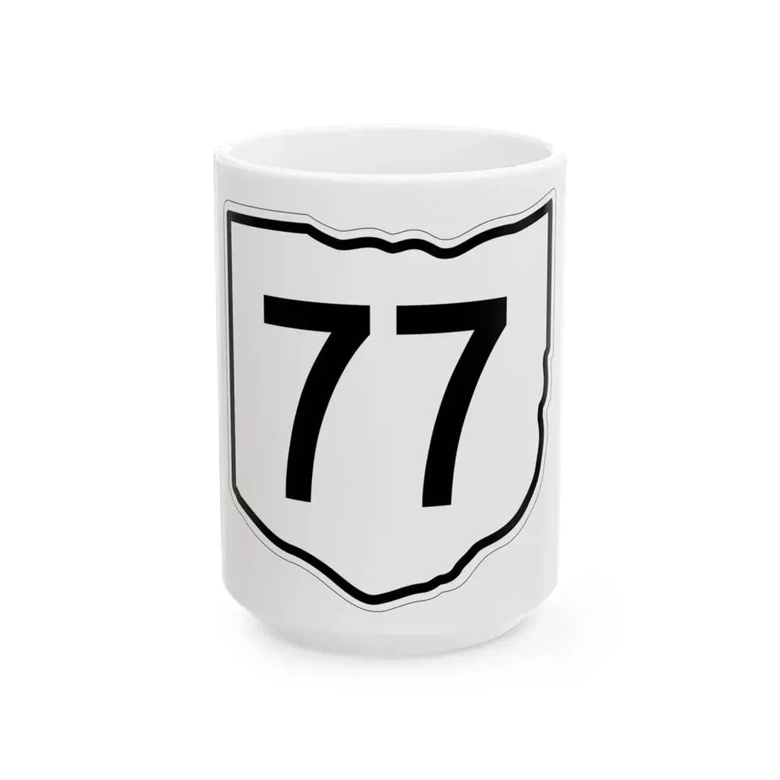 OH-77 1960 (Ohio) (Road Sign) White Coffee Mug 15oz - Go Mug Yourself