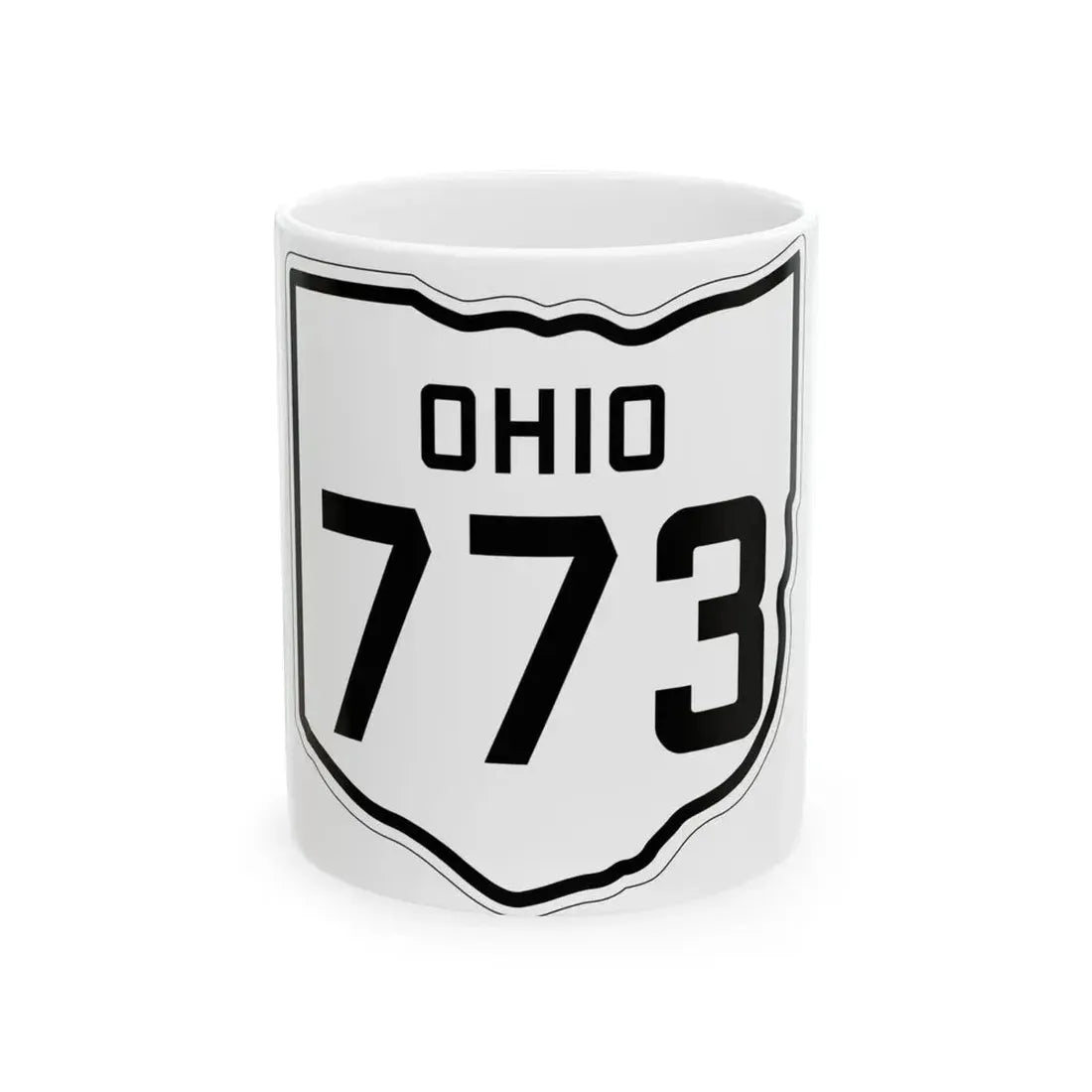 OH-773 1927 (Ohio) (Road Sign) White Coffee Mug 11oz - Go Mug Yourself