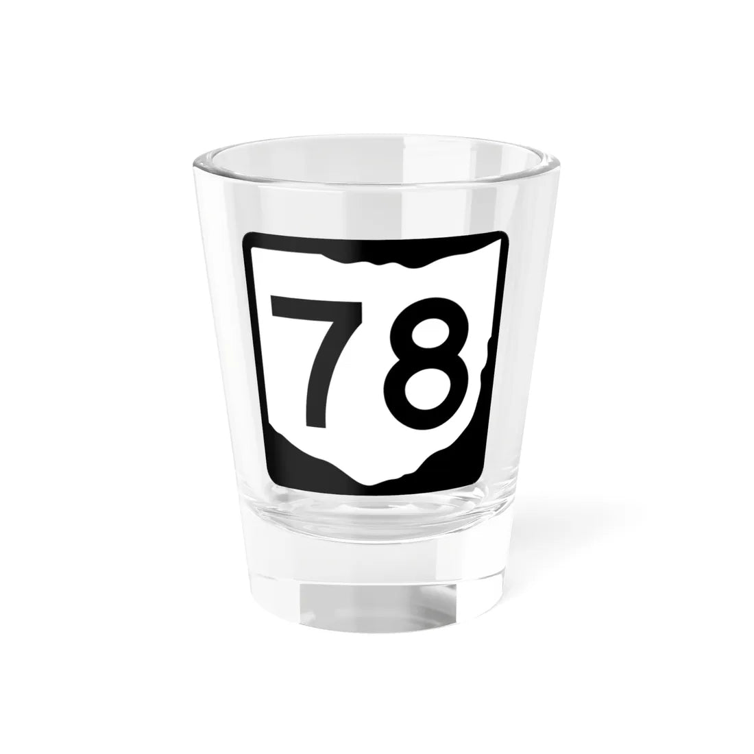 OH-78 (Ohio) (Road Sign) Shot Glass 1.5oz 1.5oz - Go Mug Yourself