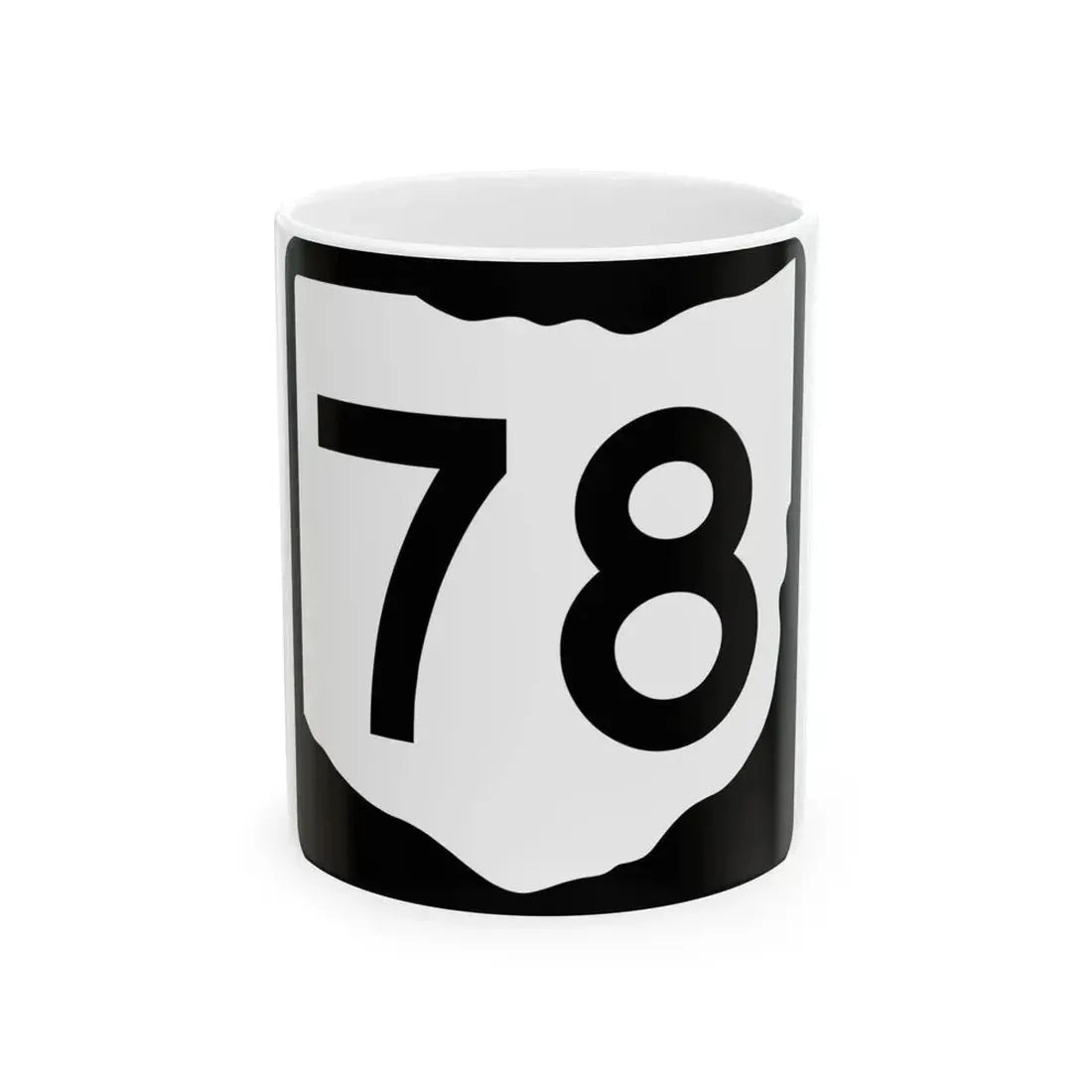 OH-78 (Ohio) (Road Sign) White Coffee Mug 11oz - Go Mug Yourself