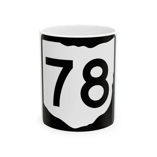 OH-78 (Ohio) (Road Sign) White Coffee Mug 11oz - Go Mug Yourself