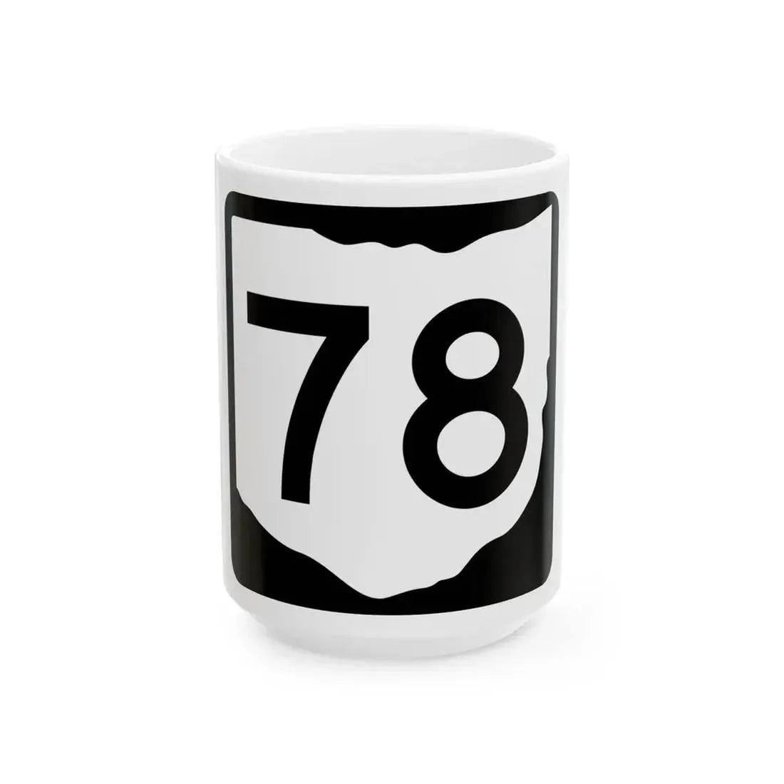 OH-78 (Ohio) (Road Sign) White Coffee Mug 15oz - Go Mug Yourself