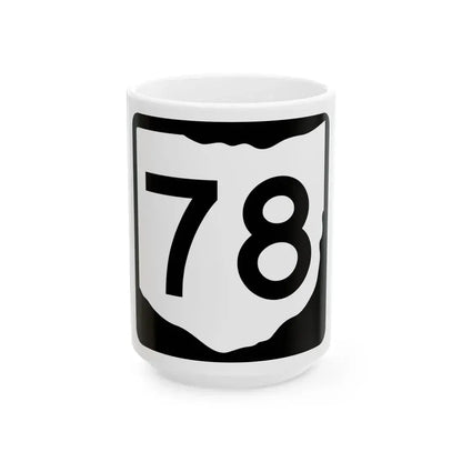 OH-78 (Ohio) (Road Sign) White Coffee Mug 15oz - Go Mug Yourself