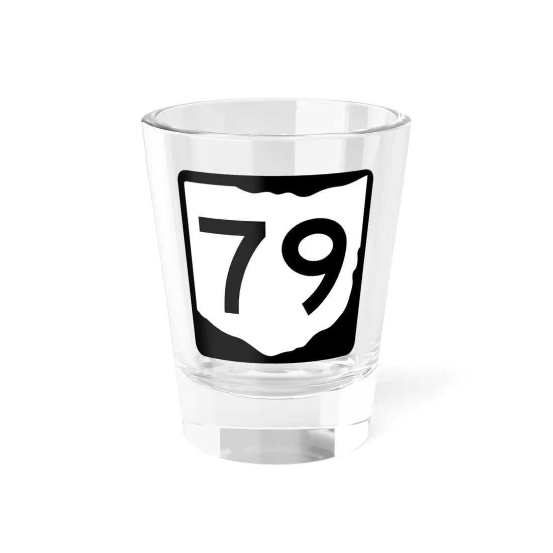 OH-79 (Ohio) (Road Sign) Shot Glass 1.5oz 1.5oz - Go Mug Yourself