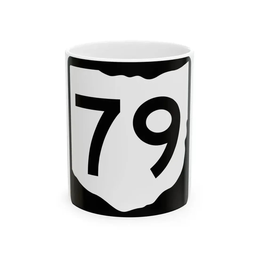 OH-79 (Ohio) (Road Sign) White Coffee Mug 11oz - Go Mug Yourself