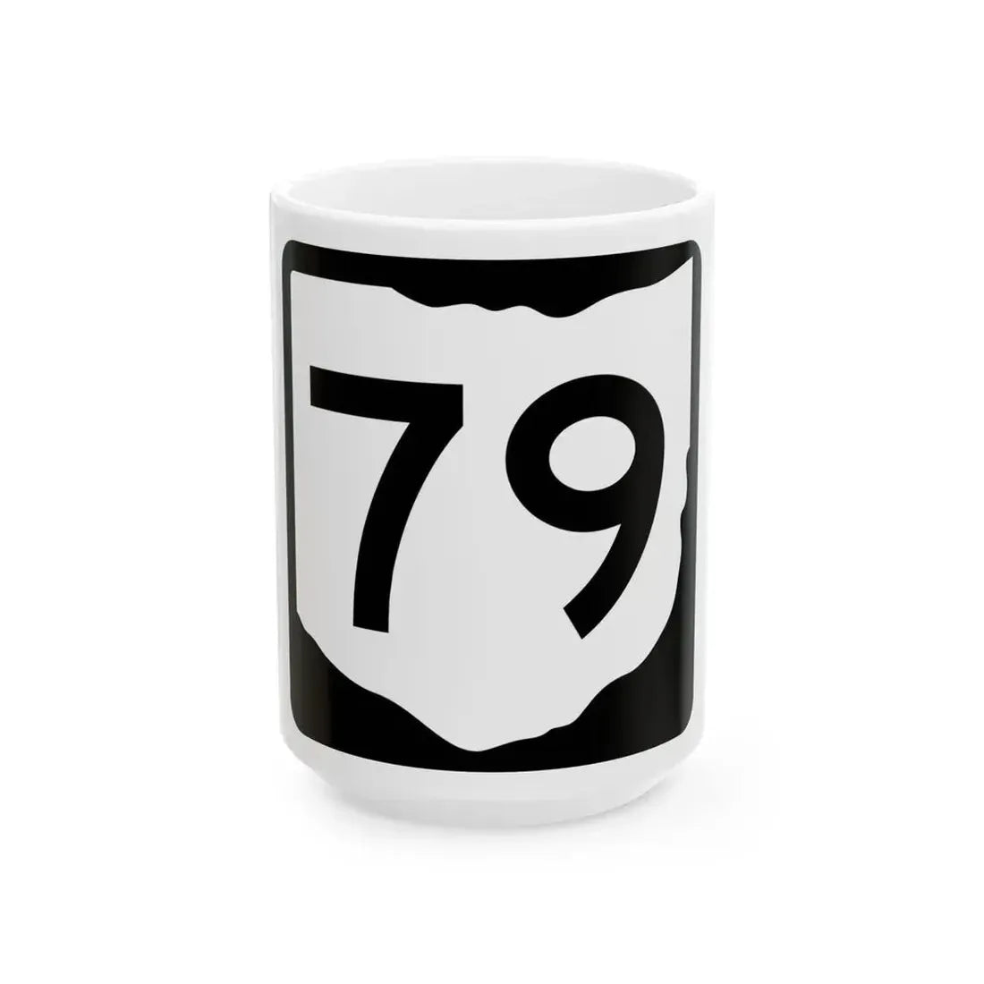 OH-79 (Ohio) (Road Sign) White Coffee Mug 15oz - Go Mug Yourself
