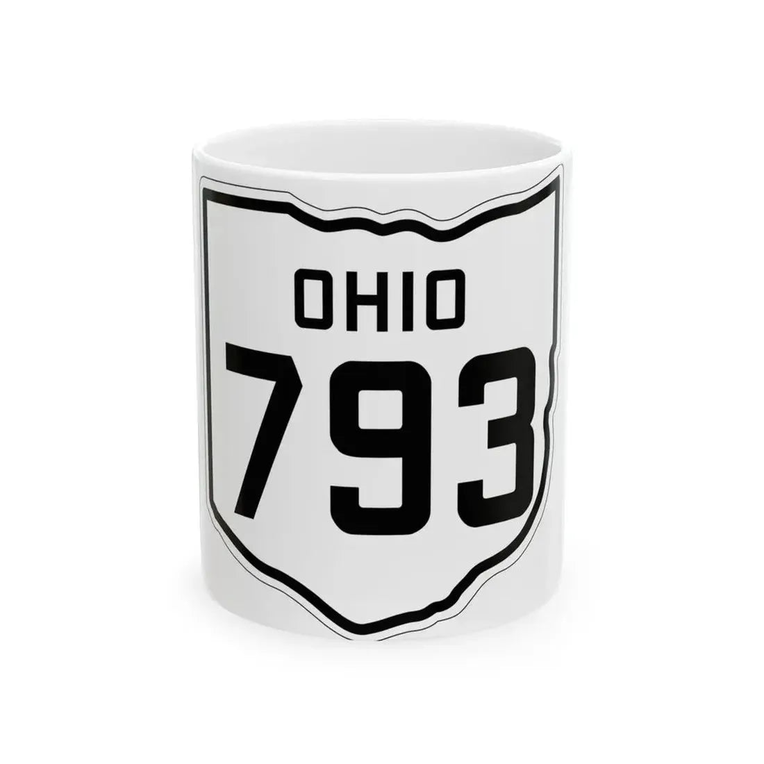 OH-793 1927 (Ohio) (Road Sign) White Coffee Mug 11oz - Go Mug Yourself