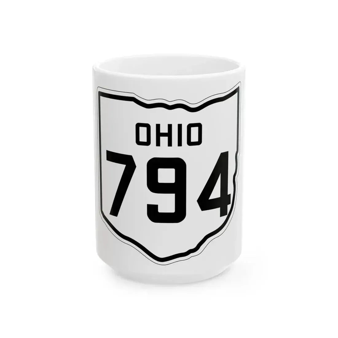 OH-794 1927 (Ohio) (Road Sign) White Coffee Mug 15oz - Go Mug Yourself