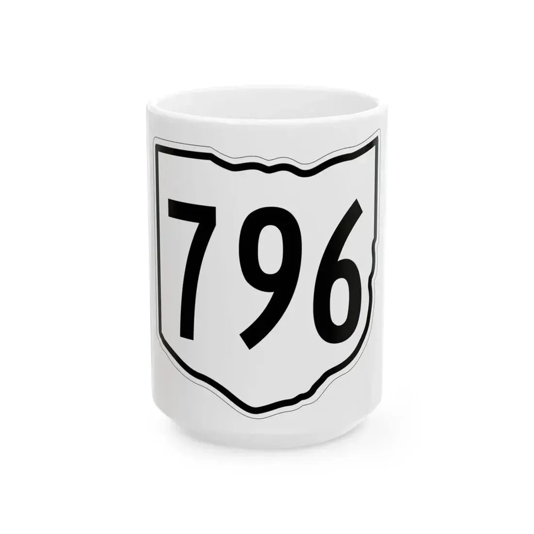 OH-796 1960 (Ohio) (Road Sign) White Coffee Mug 15oz - Go Mug Yourself