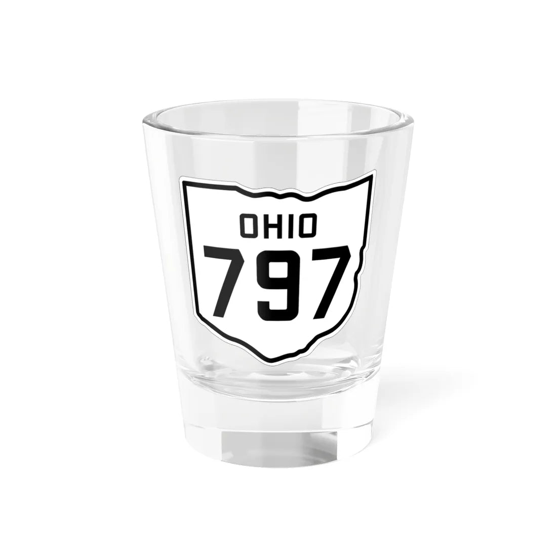 OH-797 1927 (Ohio) (Road Sign) Shot Glass 1.5oz 1.5oz - Go Mug Yourself