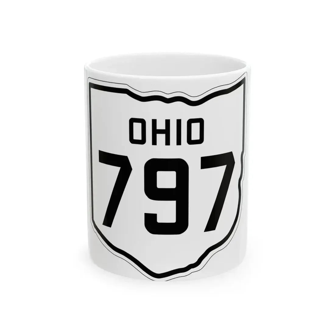 OH-797 1927 (Ohio) (Road Sign) White Coffee Mug 11oz - Go Mug Yourself