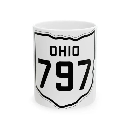 OH-797 1927 (Ohio) (Road Sign) White Coffee Mug 11oz - Go Mug Yourself