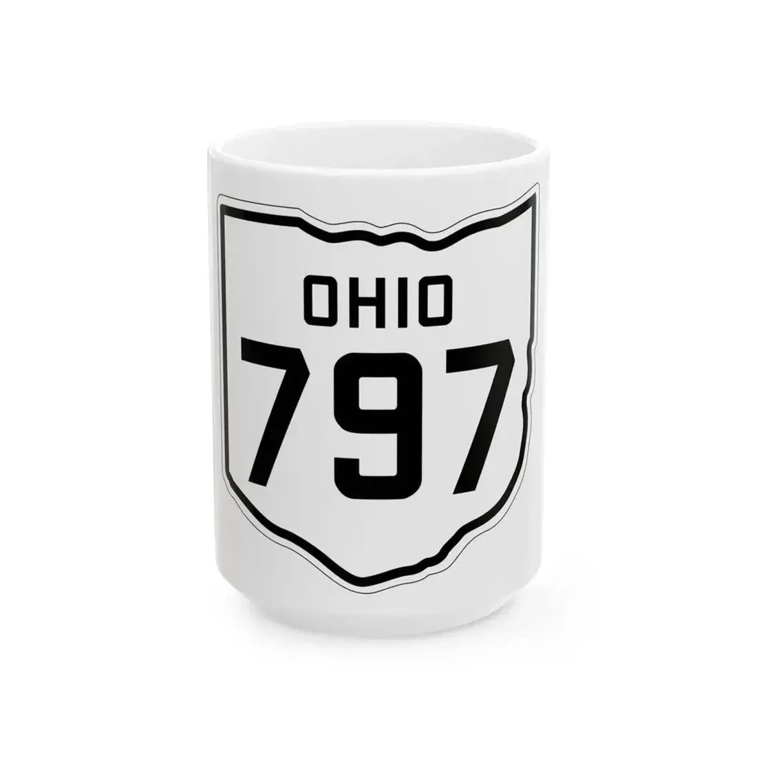 OH-797 1927 (Ohio) (Road Sign) White Coffee Mug 15oz - Go Mug Yourself
