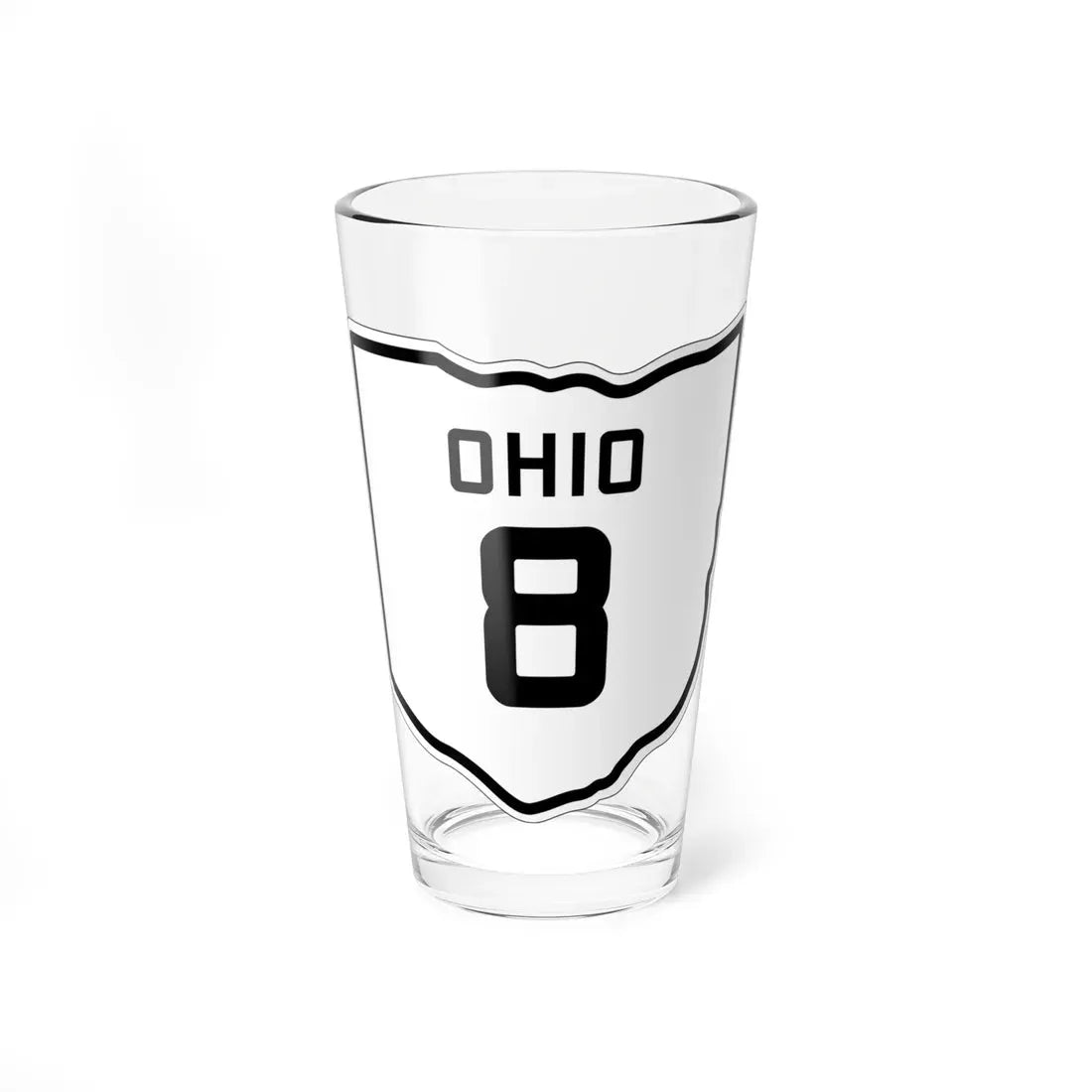 OH-8 1927 (Ohio) (Road Sign) Pint Glass 16oz 16oz - Go Mug Yourself