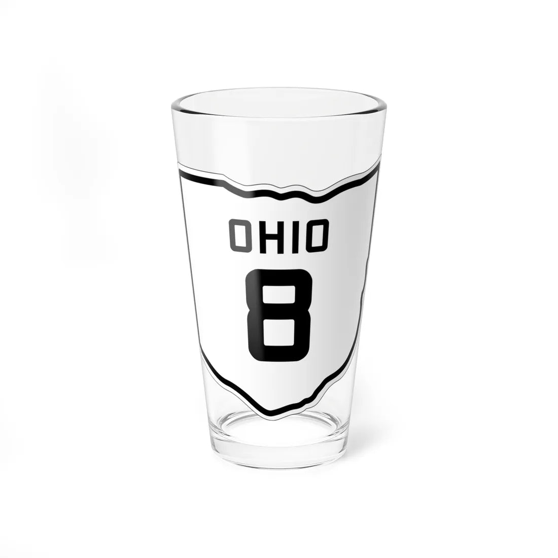 OH-8 1927 (Ohio) (Road Sign) Pint Glss 16oz 16oz - Go Mug Yourself