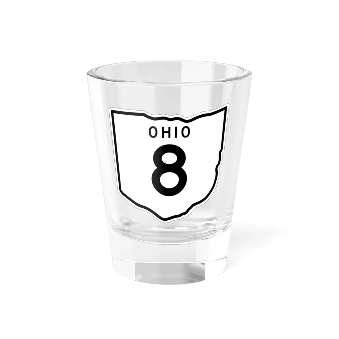OH-8 1948 (Ohio) (Road Sign) Shot Glass 1.5oz - Go Mug Yourself