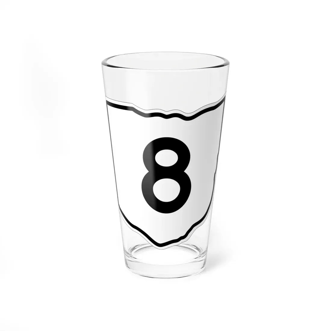 OH-8 1960 (Ohio) (Road Sign) Pint Glass 16oz 16oz - Go Mug Yourself