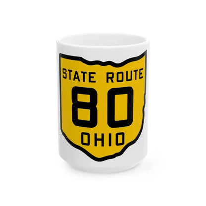 OH-80 1920 (Ohio) (Road Sign) White Coffee Mug 15oz - Go Mug Yourself