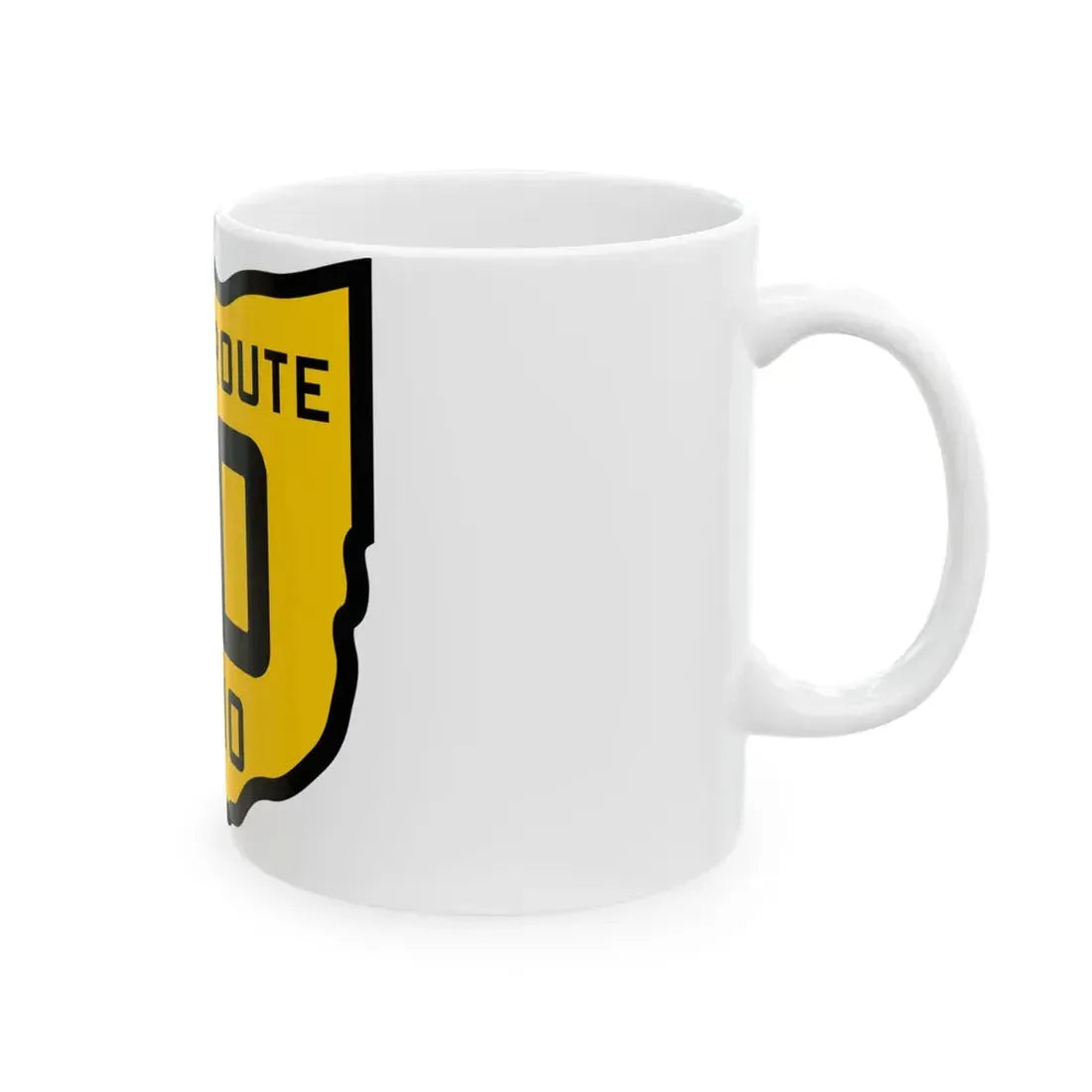 OH-80 1920 (Ohio) (Road Sign) White Coffee Mug - Go Mug Yourself