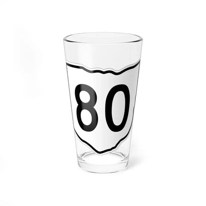 OH-80 1960 (Ohio) (Road Sign) Pint Glass 16oz 16oz - Go Mug Yourself