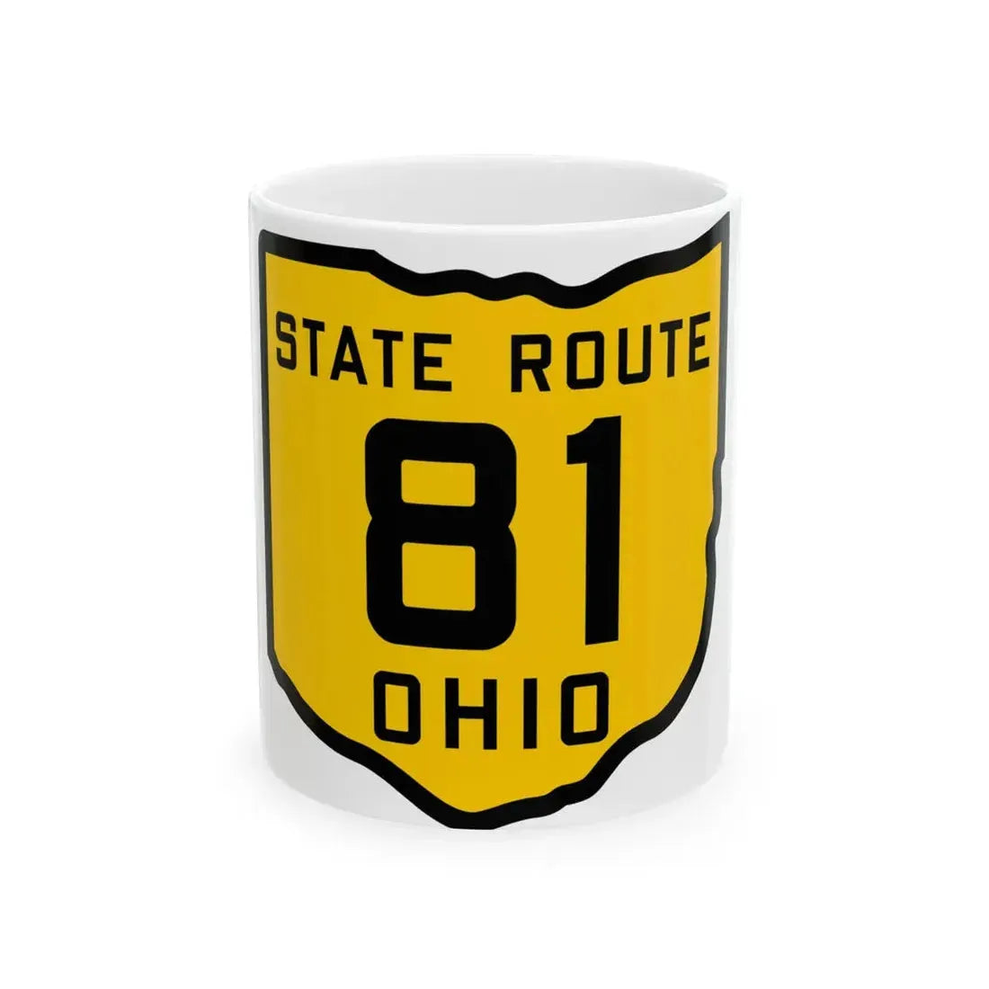 OH-81 1920 (Ohio) (Road Sign) White Coffee Mug 11oz - Go Mug Yourself