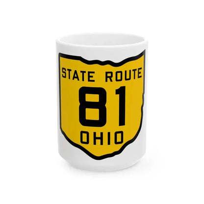 OH-81 1920 (Ohio) (Road Sign) White Coffee Mug 15oz - Go Mug Yourself