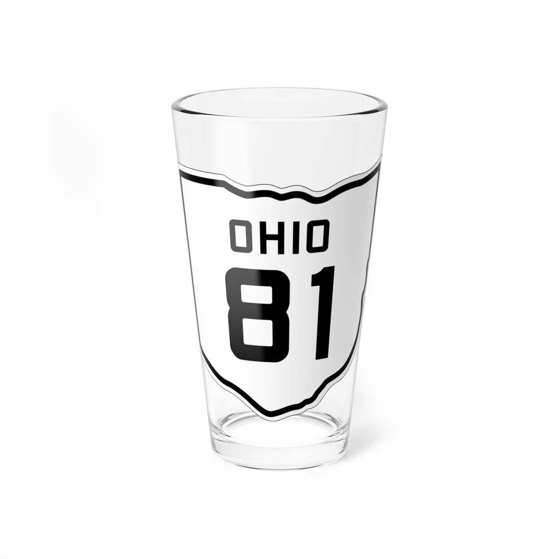 OH-81 1927 (Ohio) (Road Sign) Pint Glss 16oz 16oz - Go Mug Yourself